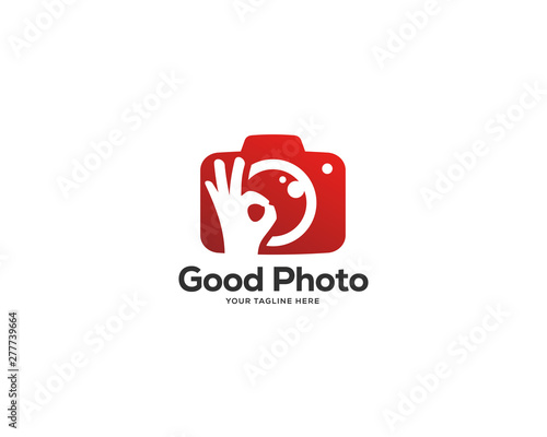 photography logo design vector, photo service logo design template