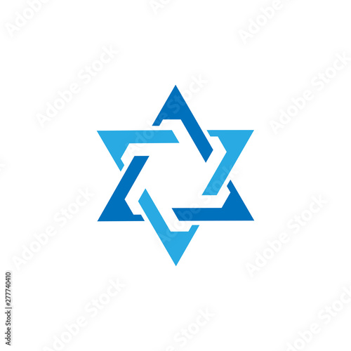 Star Of David, Hexagon Star Icon Vector
