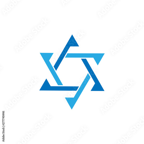 Star Of David, Hexagon Star Icon Vector