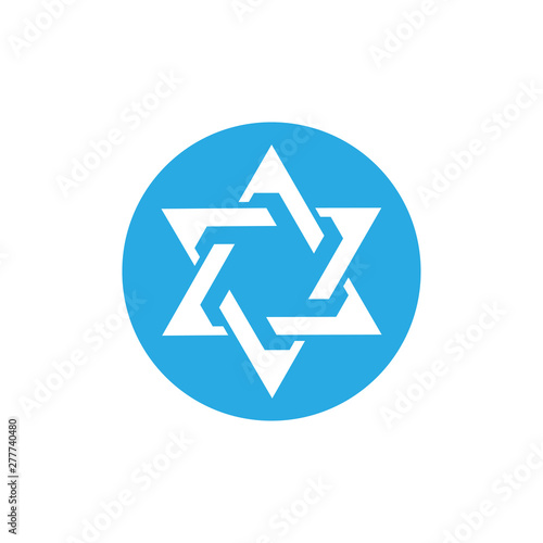 Star Of David, Hexagon Star Icon Vector