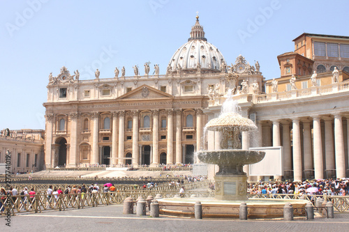 Saint Peter's Basilica in St. Peter's Square, Vatican City. Vatican Museum, Rome, Italy.