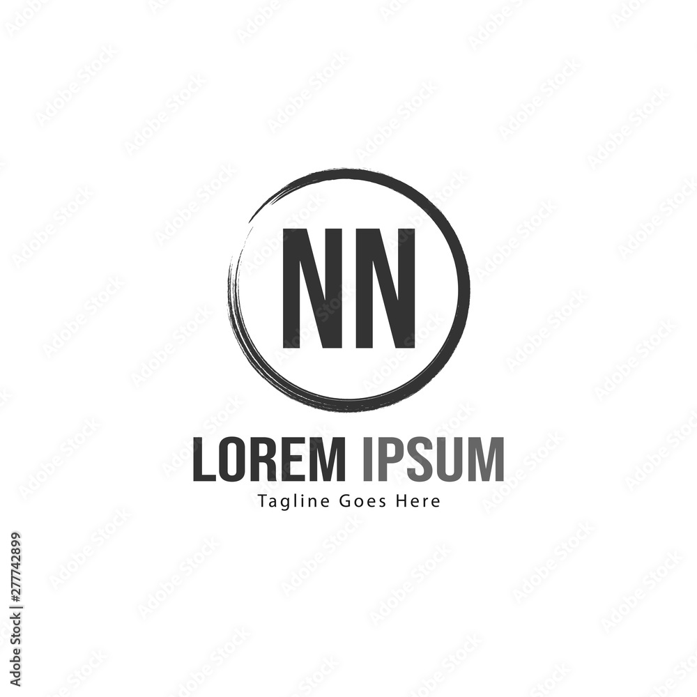 Initial NN logo template with modern frame. Minimalist NN letter logo vector illustration Initial NN logo template with modern frame. Minimalist NN letter logo vector illustration