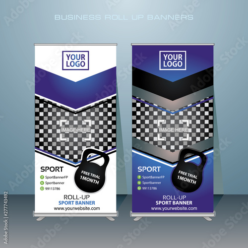 Roll up banner,abstract standing banner template design. Modern banner templates.