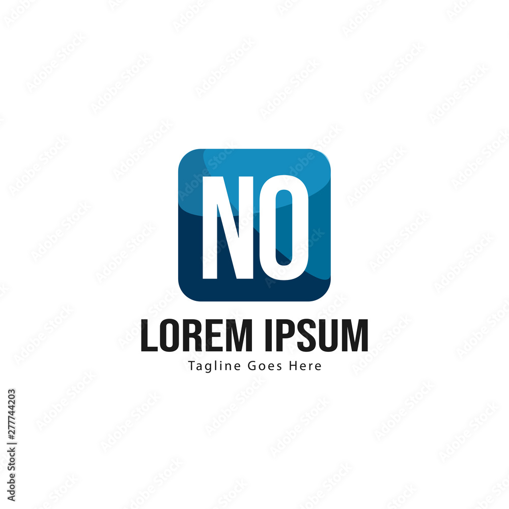 Initial NO logo template with modern frame. Minimalist NO letter logo vector illustration Initial NO logo template with modern frame. Minimalist NO letter logo vector illustration