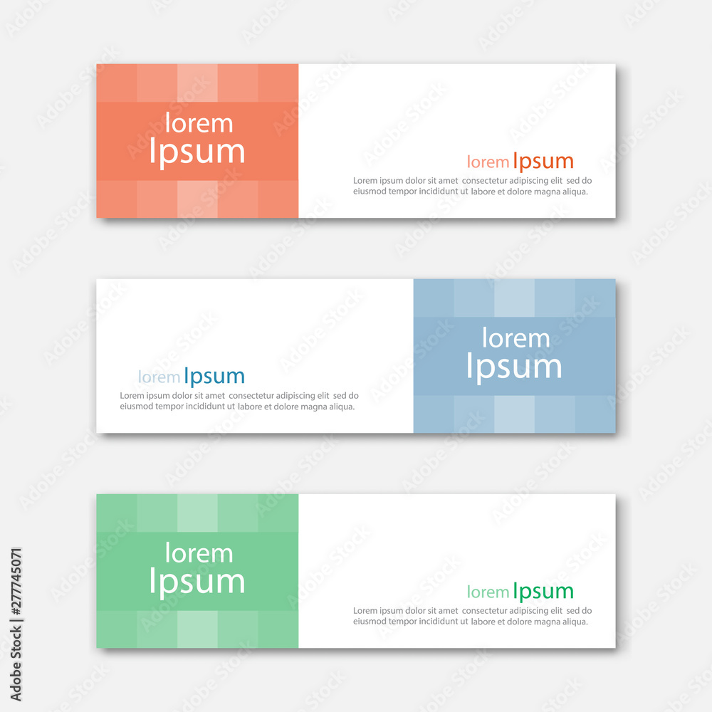 Set of abstract design banner template.