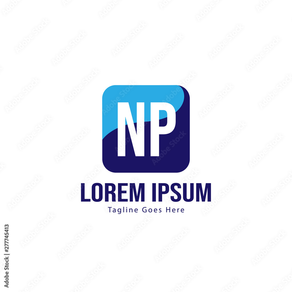 Initial NP logo template with modern frame. Minimalist NP letter logo vector illustration Initial NP logo template with modern frame. Minimalist NP letter logo vector illustration