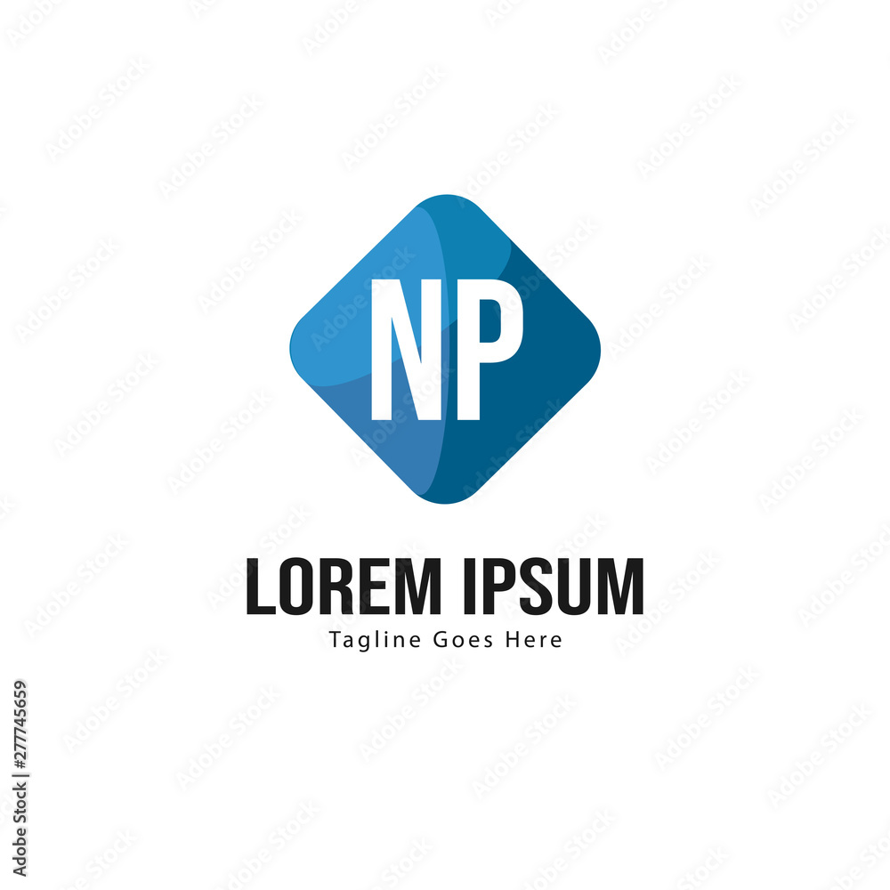 Initial NP logo template with modern frame. Minimalist NP letter logo vector illustration Initial NP logo template with modern frame. Minimalist NP letter logo vector illustration