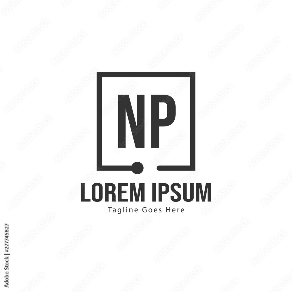 Initial NP logo template with modern frame. Minimalist NP letter logo vector illustration Initial NP logo template with modern frame. Minimalist NP letter logo vector illustration