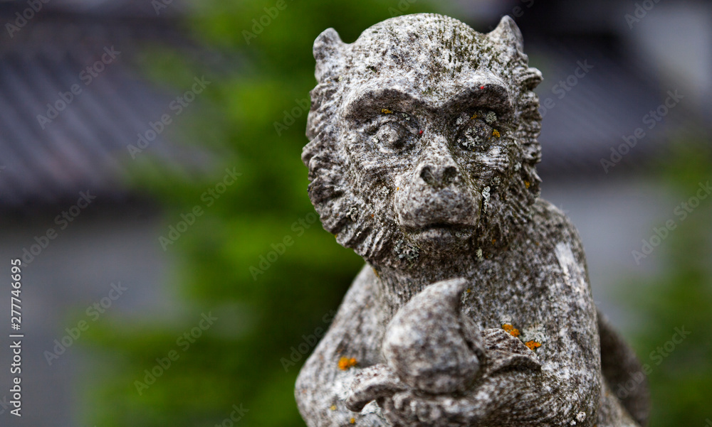 religious stone statue of monkey