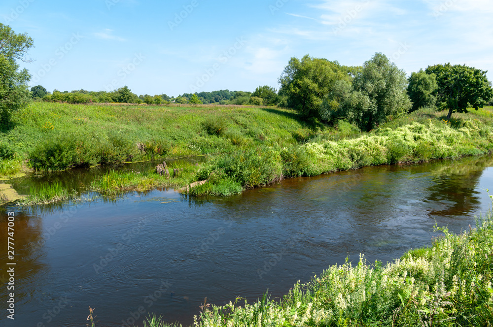 The confluence of the rivers Angrapa and Instruch - the beginning of the river Pregolya, Chernyakhovsk, Kaliningrad region, Russian Federation