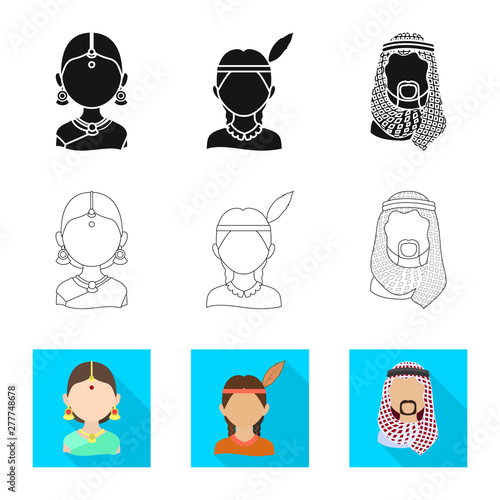 Vector design of imitator and resident icon. Collection of imitator and culture stock vector illustration.