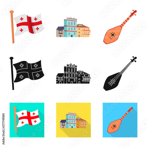 Vector design of culture and sightseeing symbol. Collection of culture and originality stock vector illustration.
