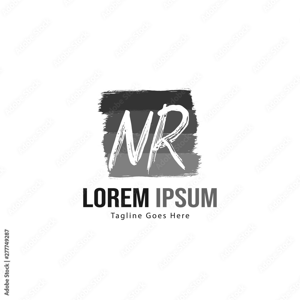 Initial NR logo template with modern frame. Minimalist NR letter logo vector illustration Initial NR logo template with modern frame. Minimalist NR letter logo vector illustration