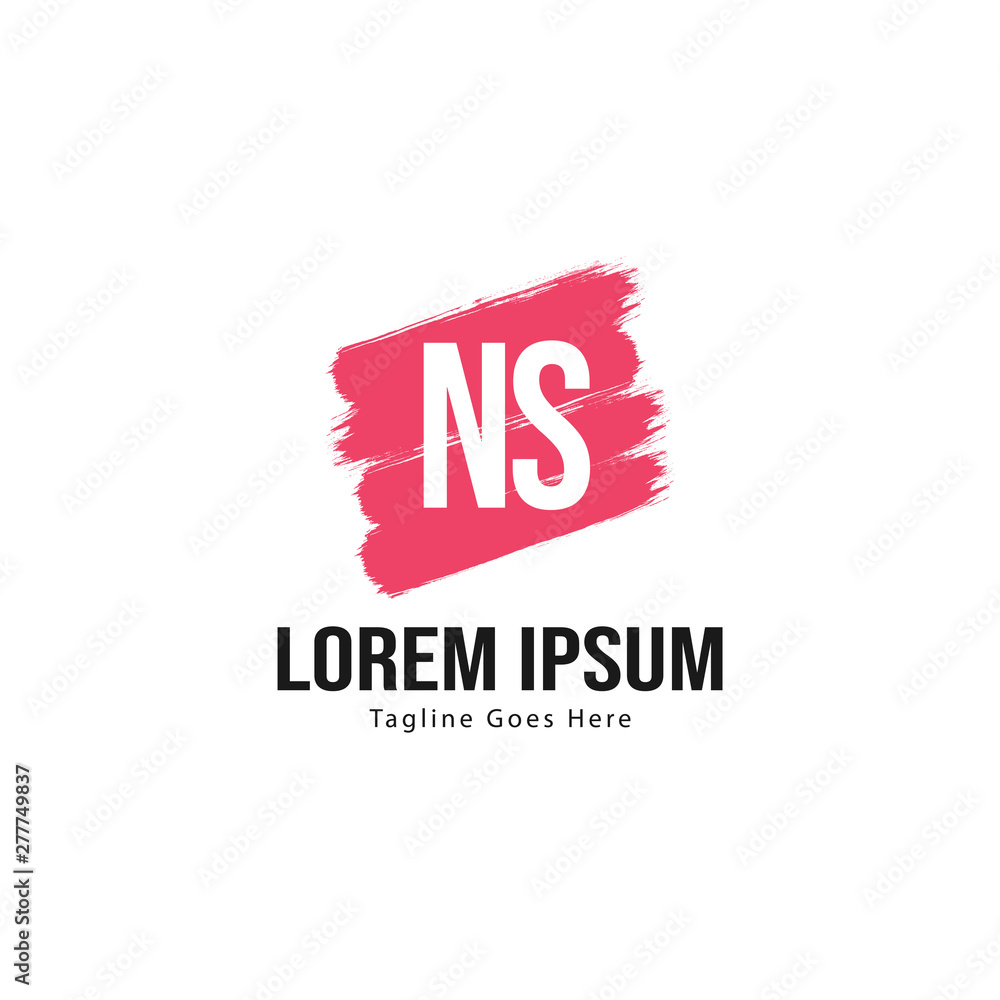 Initial NS logo template with modern frame. Minimalist NS letter logo vector illustration Initial NS logo template with modern frame. Minimalist NS letter logo vector illustration