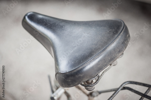 The​ old​ Bicycle seat.​ closeup​ Bicycle seat.