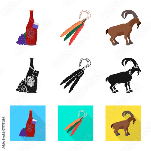 Vector illustration of culture and sightseeing icon. Collection of culture and originality stock vector illustration.