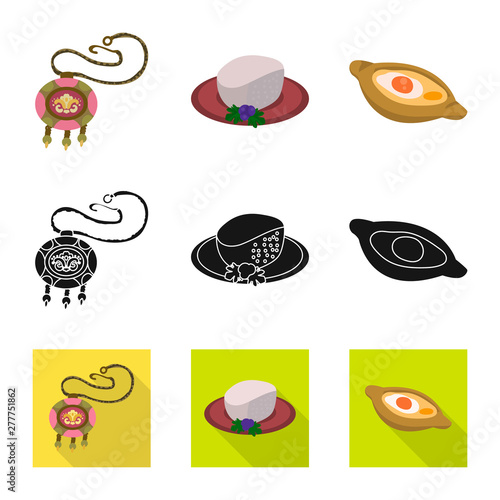 Vector illustration of culture and sightseeing symbol. Collection of culture and originality stock symbol for web.