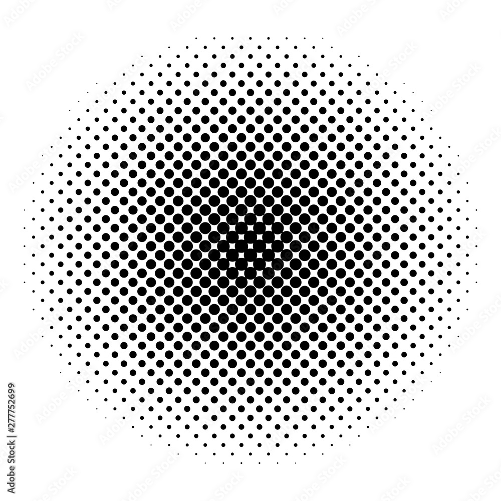 Halftone circles abstract vector element