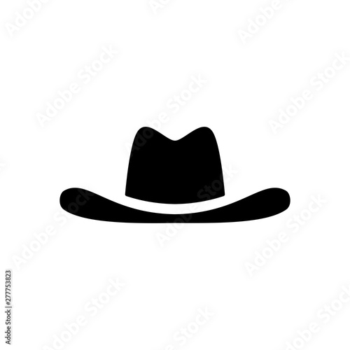 cowboy hat icon illustration, vector cowboy hat silhouette - Vector