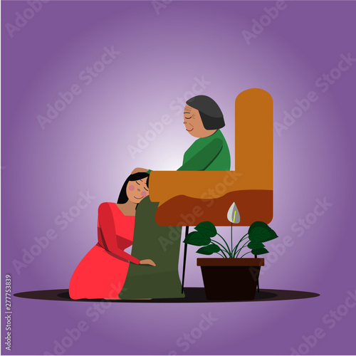 grandmother and granddaughter