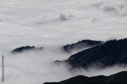 Mountaintops and clouds