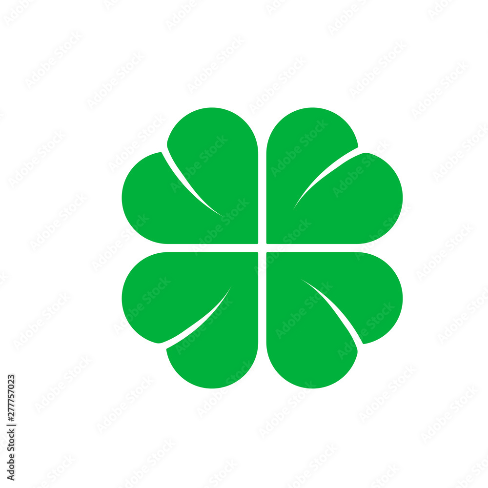 Four Leaf Clover St. Patrick Day Icon Vector Illustration - Vector Four Leaf Clover St. Patrick Day Icon Vector Illustration - Vector