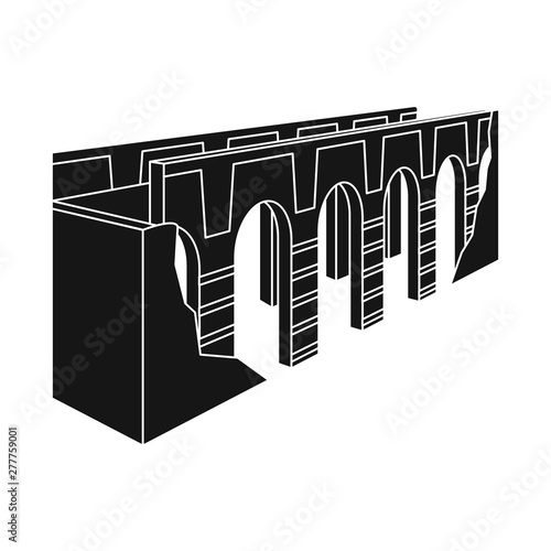 Isolated object of bridge and relocation symbol. Collection of bridge and column vector icon for stock.