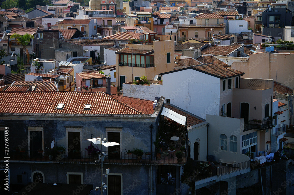 Mediterranean rooftops, cityscape, travel to Sicily, Italy