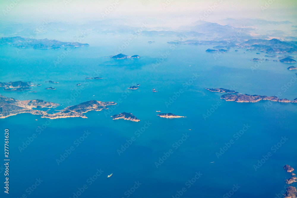Aerial view of the beautiful Yokjido island Aerial view of the beautiful Yokjido island