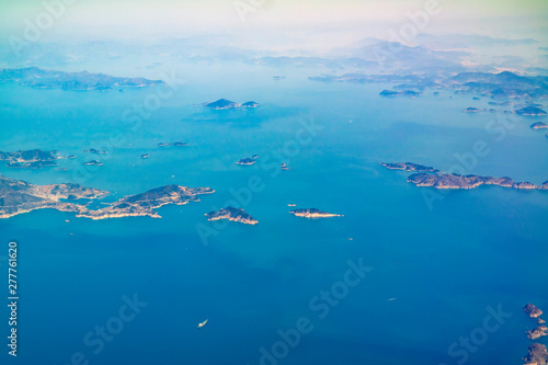 Aerial view of the beautiful Yokjido island