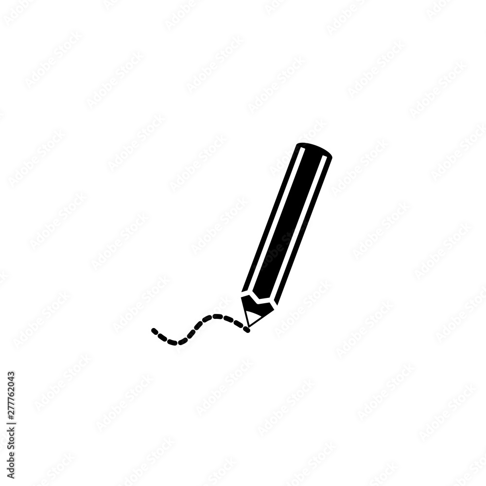 pencil icon on white background, vector symbol - Vector pencil icon on white background, vector symbol - Vector