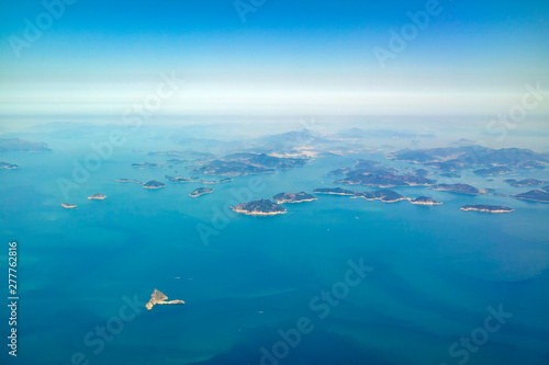 Aerial view of the beautiful Geoje Island