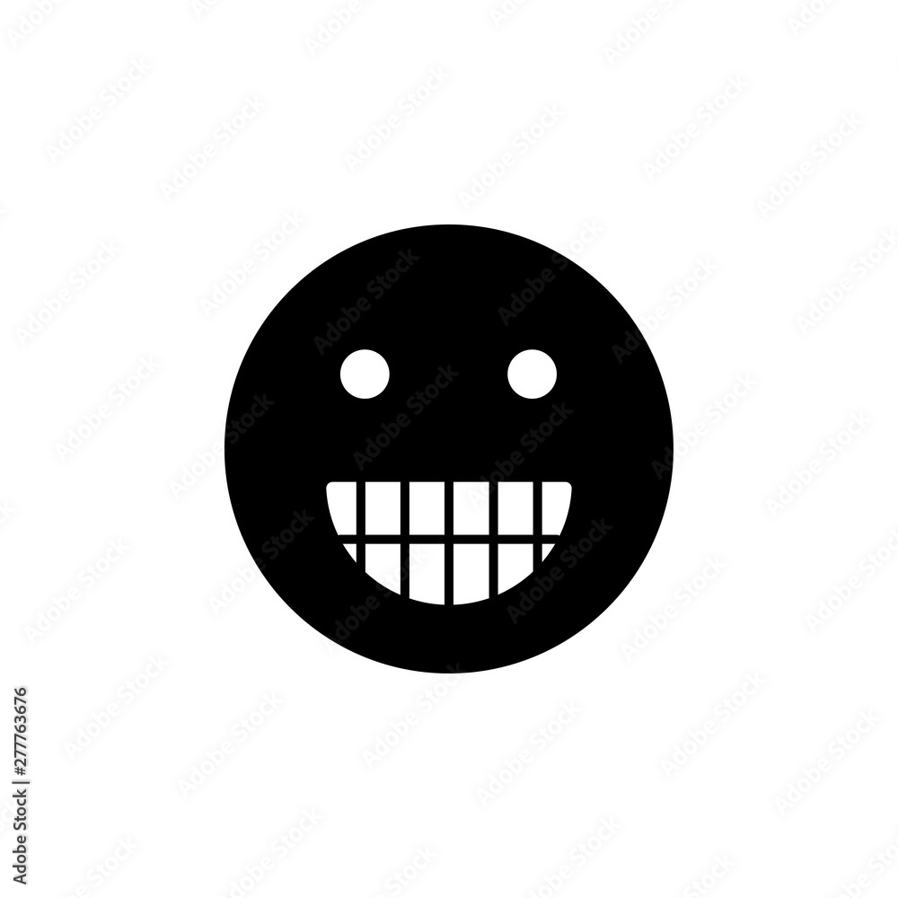Fototapeta premium Smile / Laugh Emoticon Icon Vector - Vector