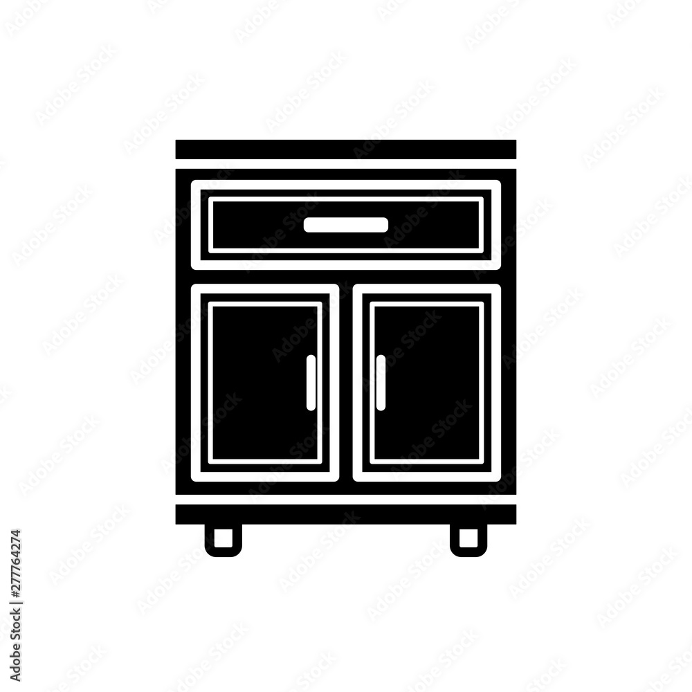 Wardrobe icon or logo in modern style vector Wardrobe icon or logo in modern style vector