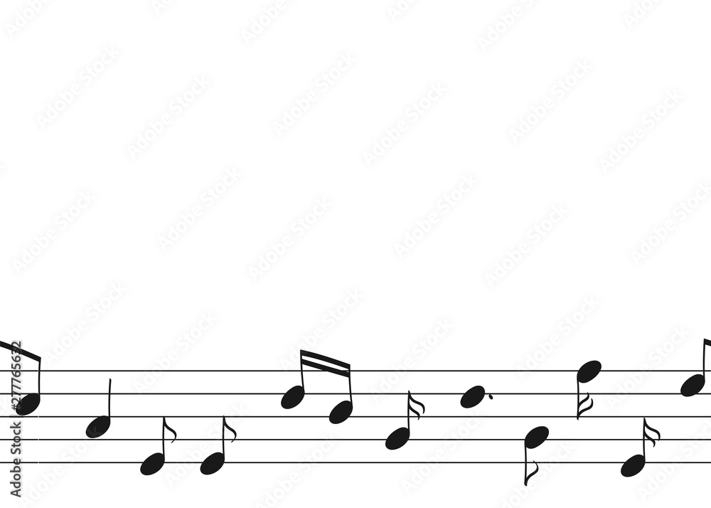 Seamless isolated music pattern with note Seamless isolated music pattern with note