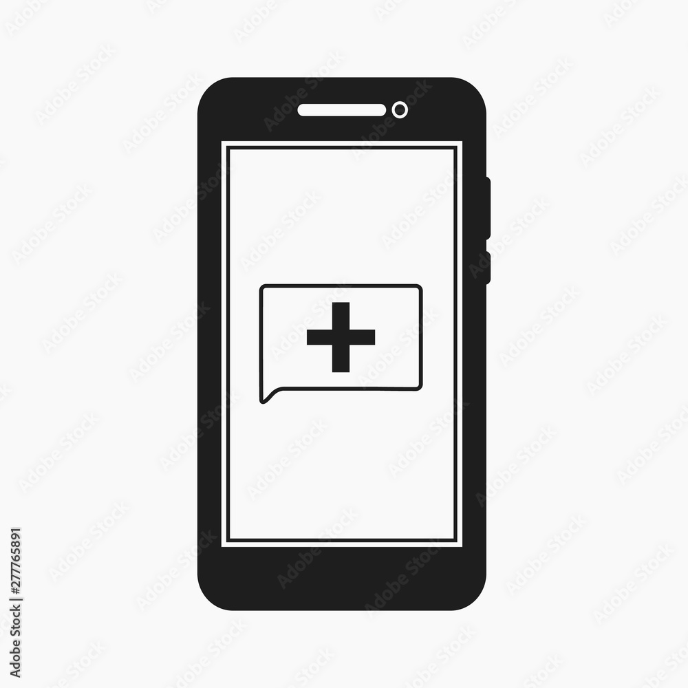 Online healthcare icon. Flat style vector EPS. Online healthcare icon. Flat style vector EPS.