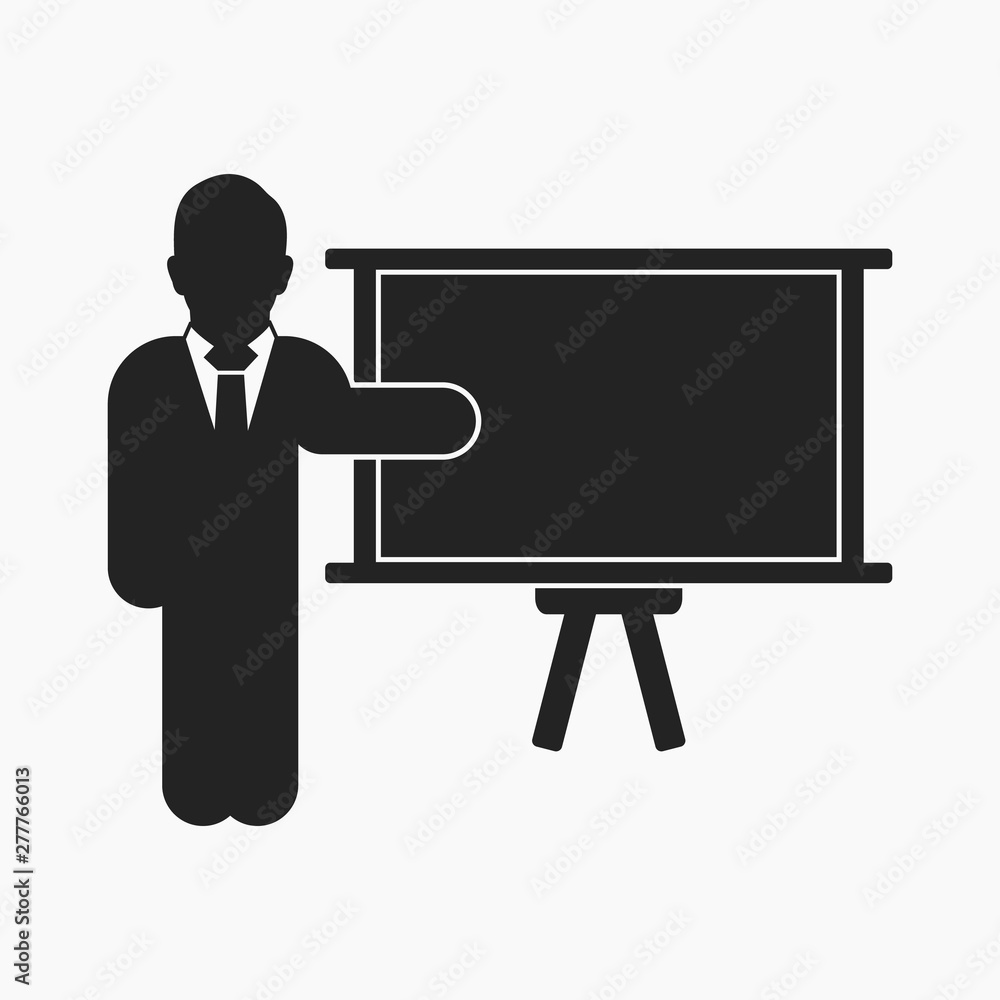 Presentation icon. Flat style vector EPS. Presentation icon. Flat style vector EPS.