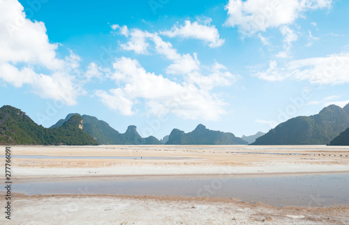 Desert and mountains fantasy landscape