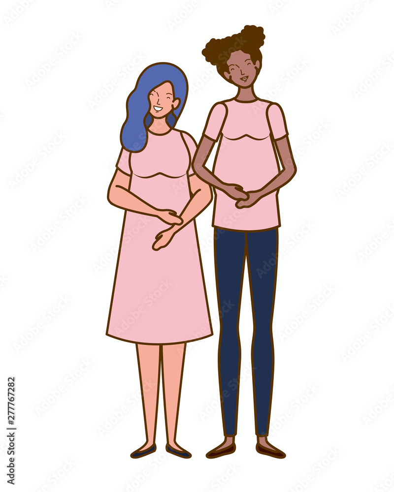 beautiful women pregnant standing on white background beautiful women pregnant standing on white background