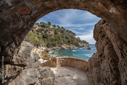 Footpath, Cami de Ronda in Lloret de Mar, Costa Brava,Catalonia, Spain. © joan_bautista