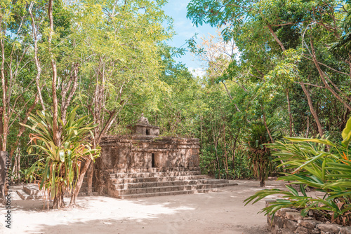 Ancient Mayan Pyramids in Cozumel Island  Mexico