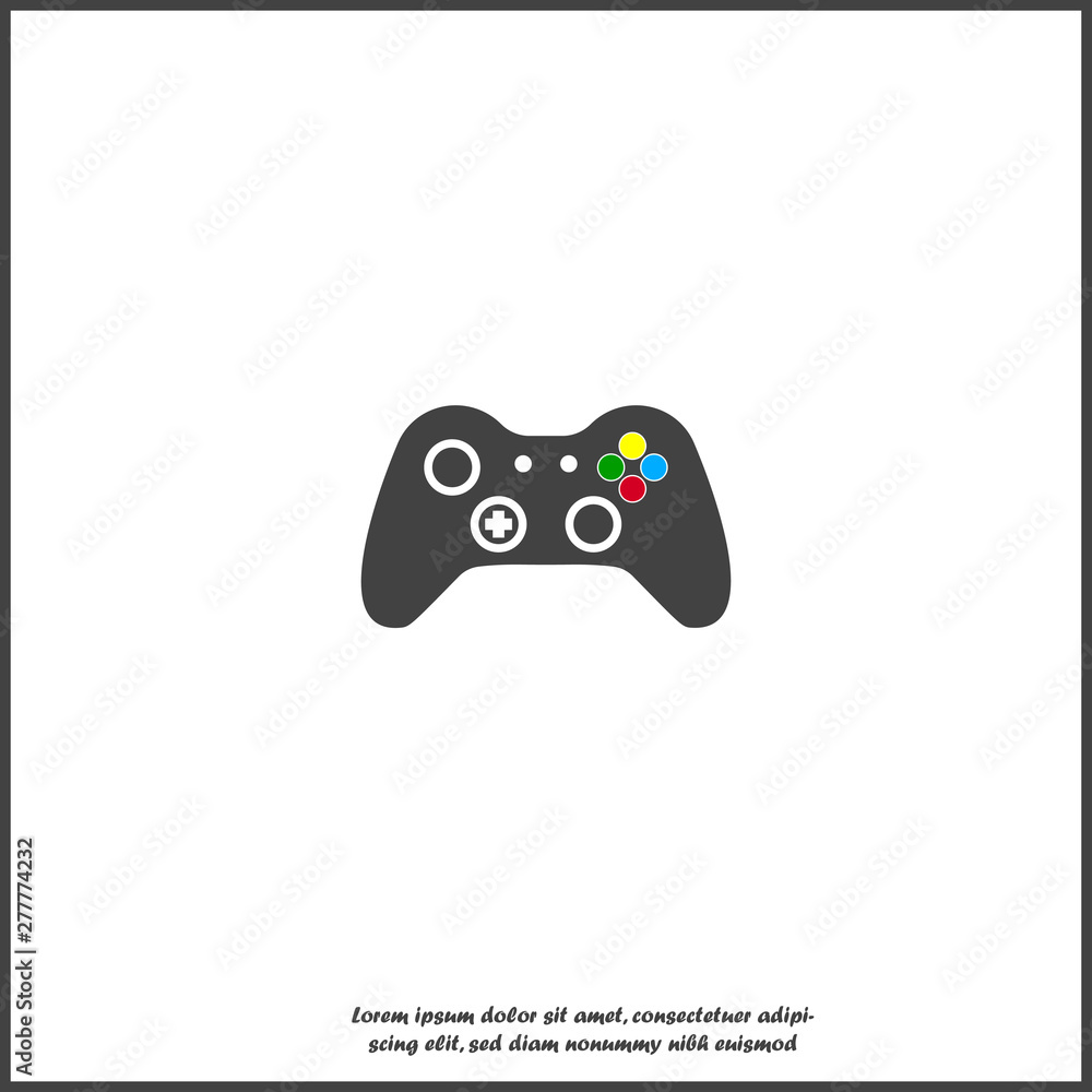 Vector gamepad icon. Game joystick for video games on white isolated background. Vector gamepad icon. Game joystick for video games on white isolated background.