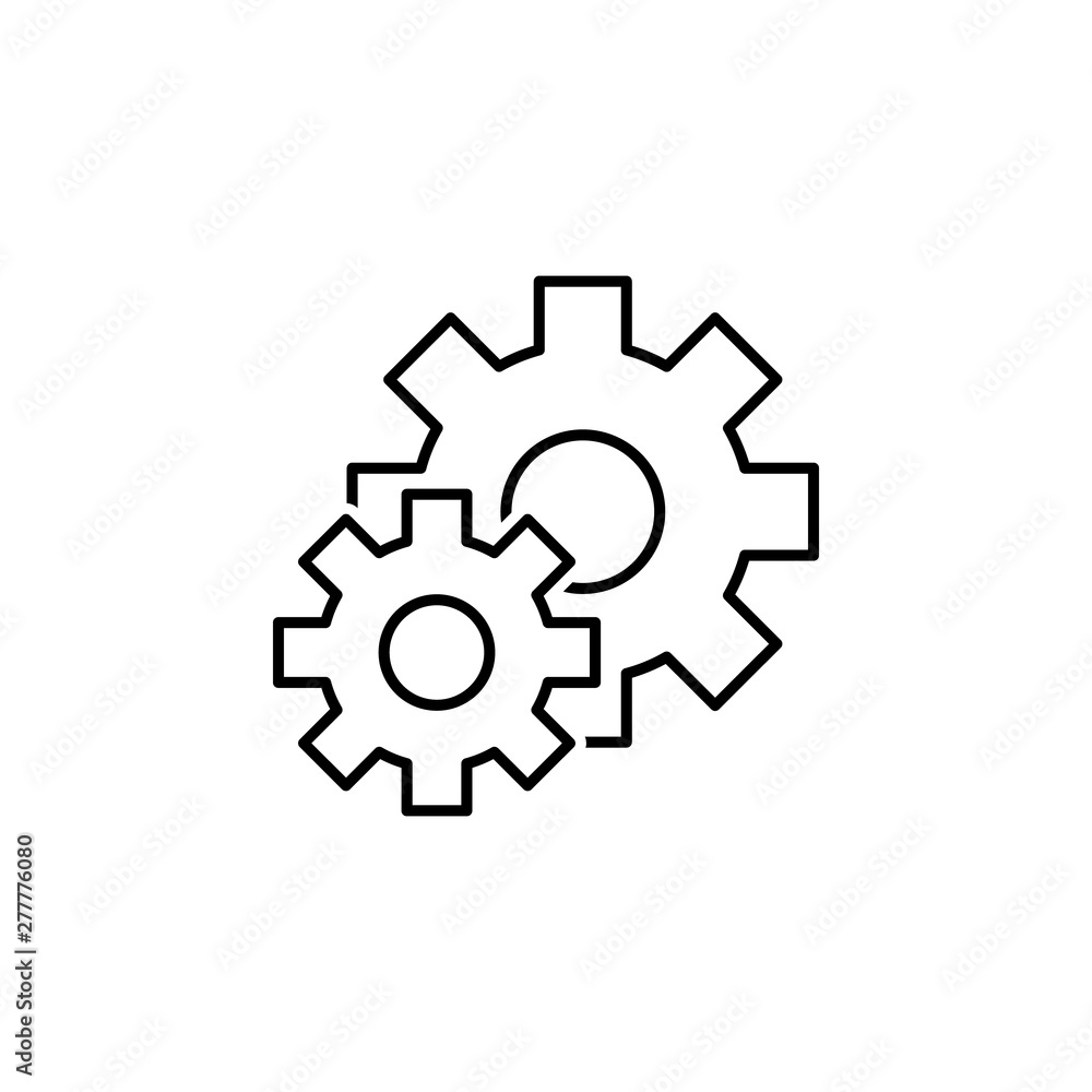 business seo, settings line icon. Teamwork at the idea. Signs and symbols can be used for web, logo, mobile app, UI, UX
