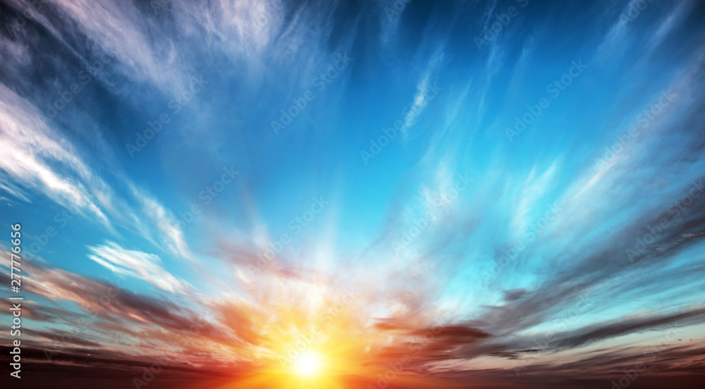 Sunrise summer sky panorama Sunrise summer sky panorama