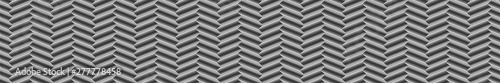 Abstract Seamless Black and White Geometric Pattern with Waves. Optical Psychedelic Illusion. Wicker Striped Texture. Raster. 3D Illustration