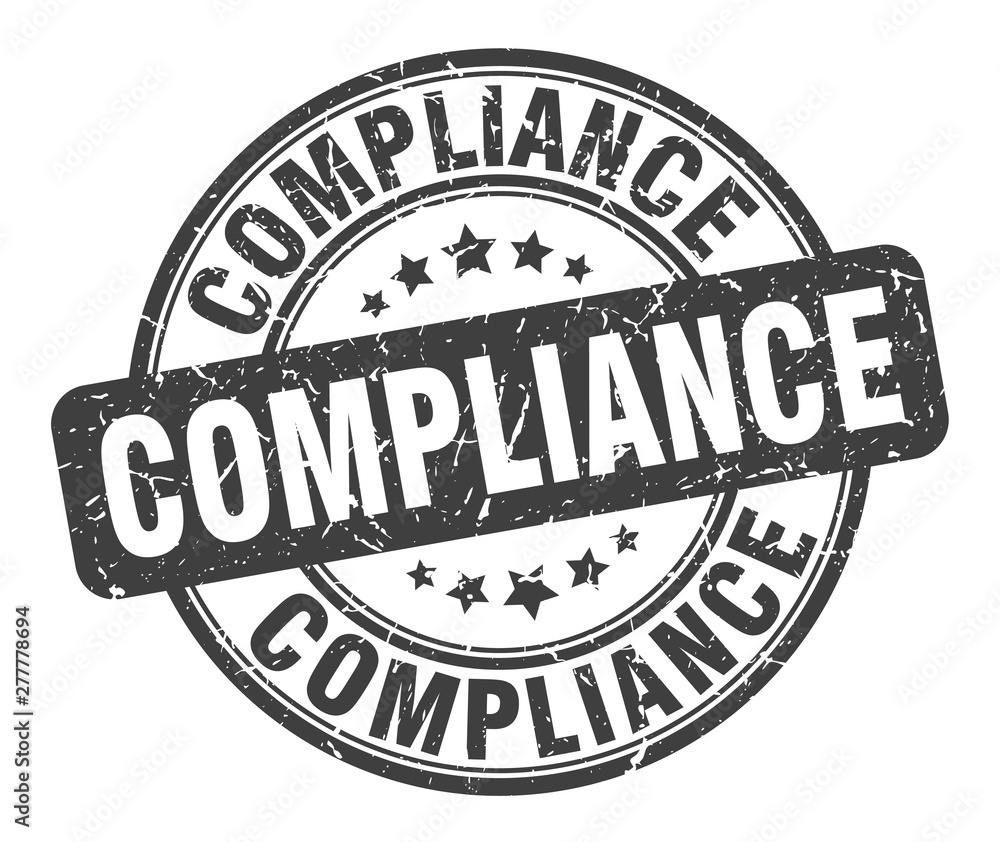 compliance stamp. compliance round grunge sign. compliance