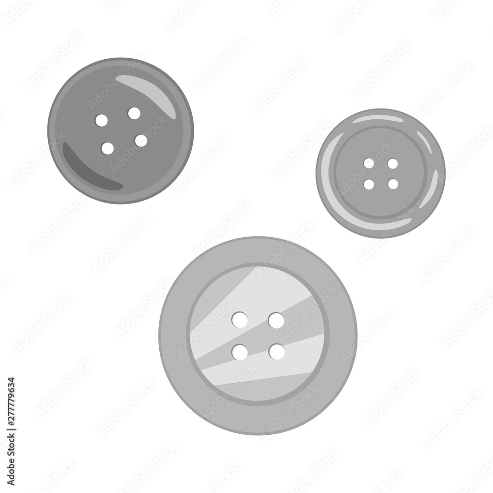 Vector illustration of button and thread logo. Collection of button and hole stock symbol for web. Vector illustration of button and thread logo. Collection of button and hole stock symbol for web.