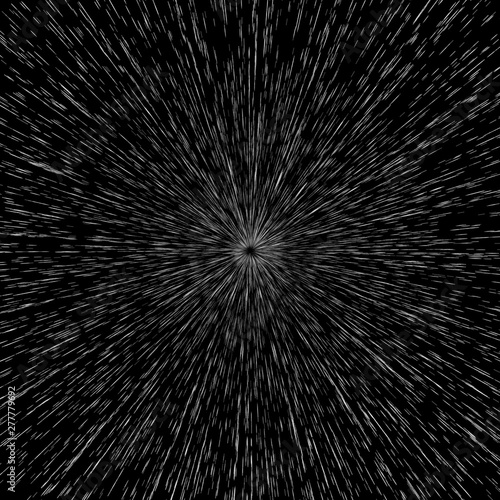 Speed lines. Motion through the space. Vector Illustration