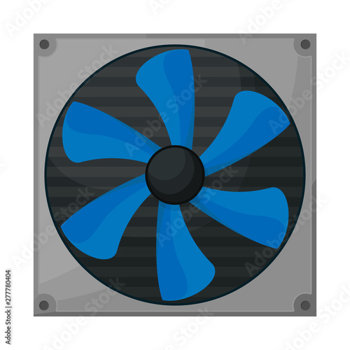 Isolated object of computer and cooler icon. Collection of computer and fan vector icon for stock.