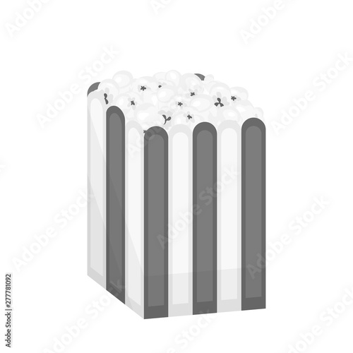 Vector illustration of pack and popcorn icon. Collection of pack and pop vector icon for stock.